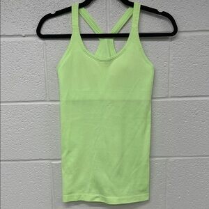 lululemon athletica Neon Lime Ribbed Cross-Back Tank